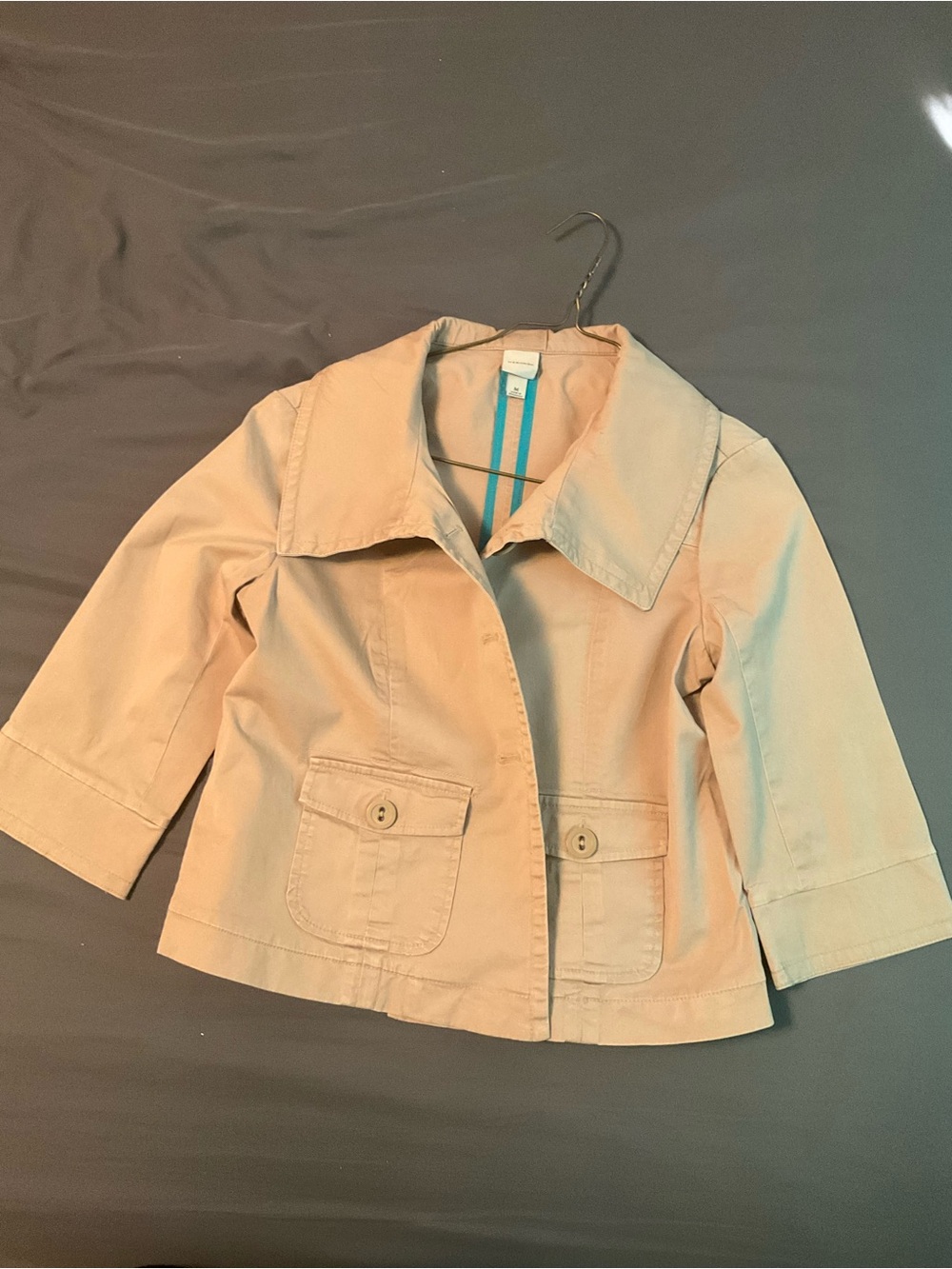 Merona womens Tan Button-Front Jacket size medium